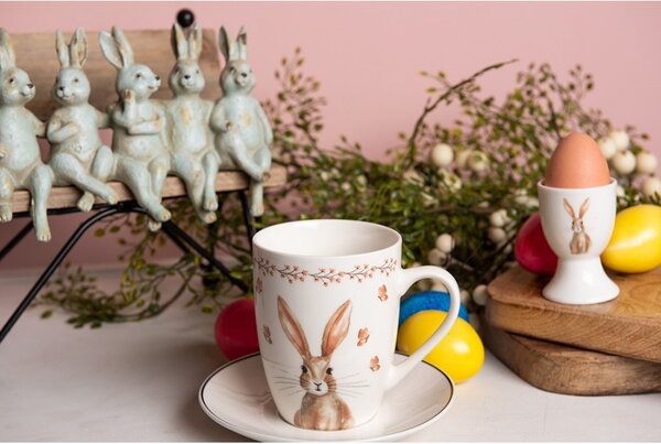 Kalíšok na vajíčko Rustic Easter Bunny - Ø 4*6 cm - Clayre & Eef