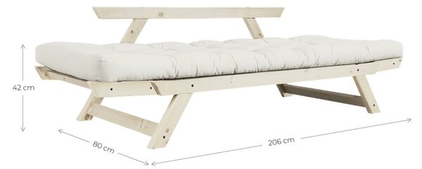Rozkladacia pohovka so zeleným poťahom Karup Design Bebop Natural/Olive Green