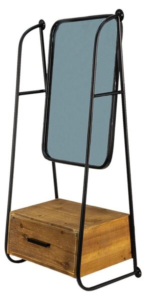 Nástenné zrkadlo so šuplíčkom - 46*27*90 cm - Clayre & Eef