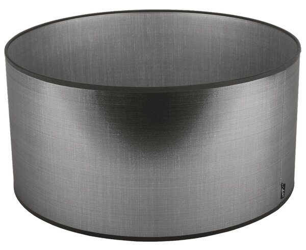 Strieborno-čierne tienidlo Azzuro drum - Ø50cm*25/ E27 - Collectione
