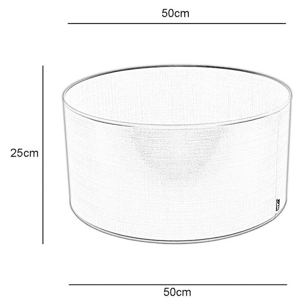 Strieborno-čierne tienidlo Azzuro drum - Ø50cm*25/ E27 - Collectione
