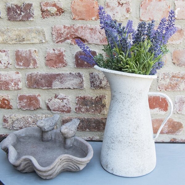Šedý antik dekoratívny kovový džbán - 15*15*27 cm - Clayre & Eef