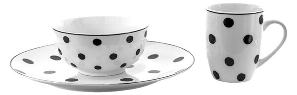 Porcelánový hrnček s čiernymi bodkami Black Dot - 350 ml - Clayre & Eef
