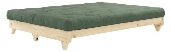 Rozkladacia pohovka so zeleným poťahom Karup Design Fresh Natural/Olive Green