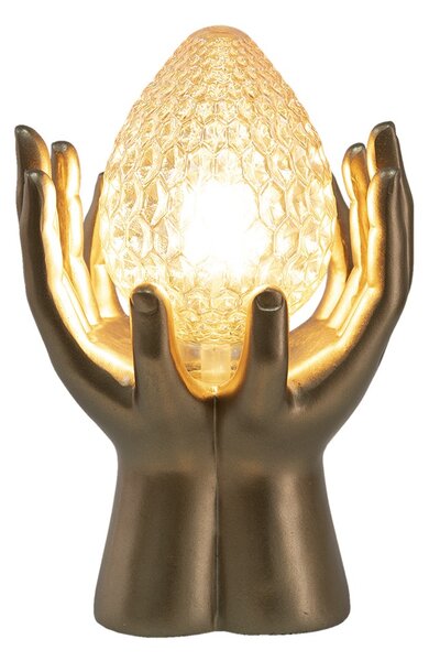 LED dizajnová žiarovka béžová - 9 cm / E27/4W - Clayre & Eef