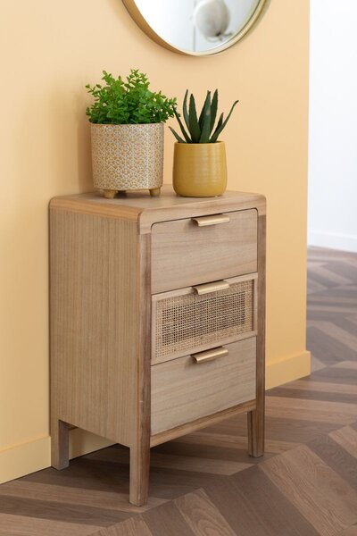 Okrový keramický obal na kvetináč na nožičkách Flower ochre - Ø16*16cm - J-Line by Jolipa