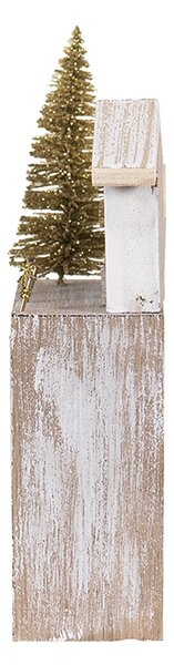 Vianočný adventný kalendár s domčekmi a stromčekom - 10*5*18 cm - Clayre & Eef