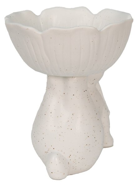 Keramická dekoračná miska so zajačikom - 15*11*14 cm - Clayre & Eef