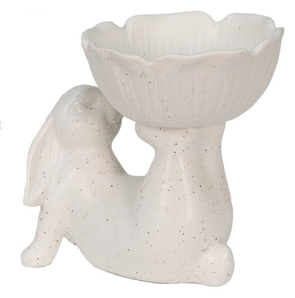 Keramická dekoračná miska so zajačikom - 15*11*14 cm - Clayre & Eef
