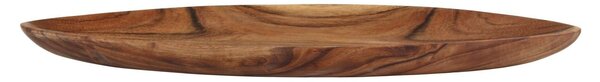 Drevený podnos v tvare listu z akáciového dreva Laon - 40*20*2,5cm - Chic Antique