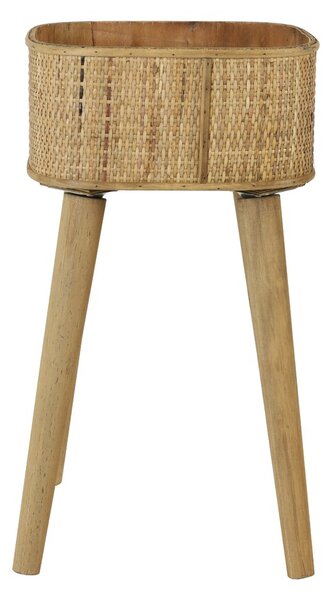 Prírodný drevený kvetináč s výpletom na nôžkach Canya - 32*29*60cm - Light & Living
