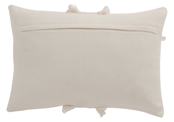Krémový bavlnený vankúš so strapcami Fransen white off - 42*5*31cm - J-Line by Jolipa