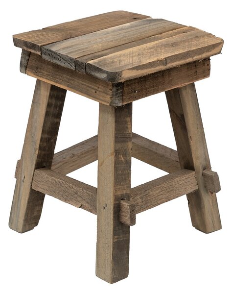 Drevený dekoračný antik stolík na rastliny - 15 * 15 * 21 cm - Clayre & Eef