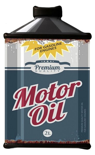 Kovová nástenná ceduľa Motor Oil - 19*1*30 cm - Clayre & Eef