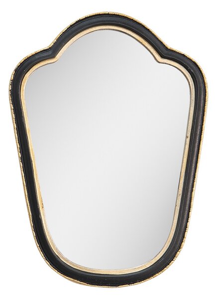 Čierno-zlaté antik nástenné zrkadlo - 19*2*26 cm - Clayre & Eef