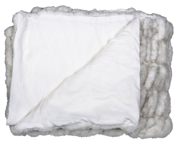 Plyšový rebrovaný pléd white Bear - 130*180*3cm - Mars & More