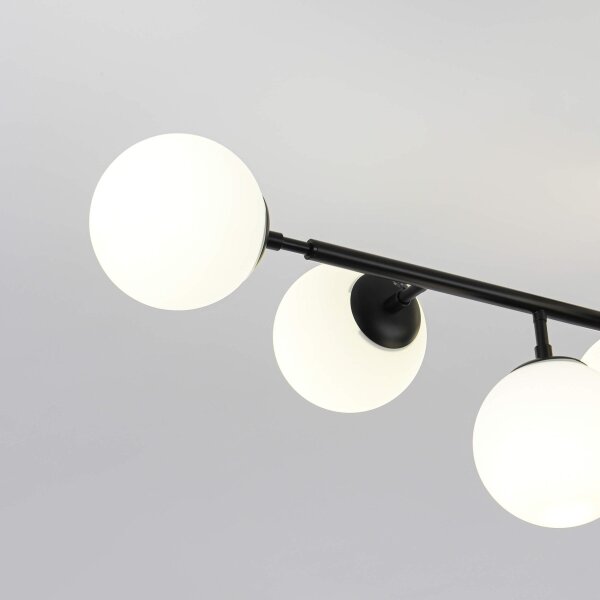 Luster na tyči DORADO 8xE14/40W/230V čierny