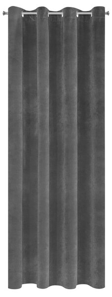 Dekorstudio Zamatový záves RIA na dekoračných krúžkoch 140x250cm - čierny