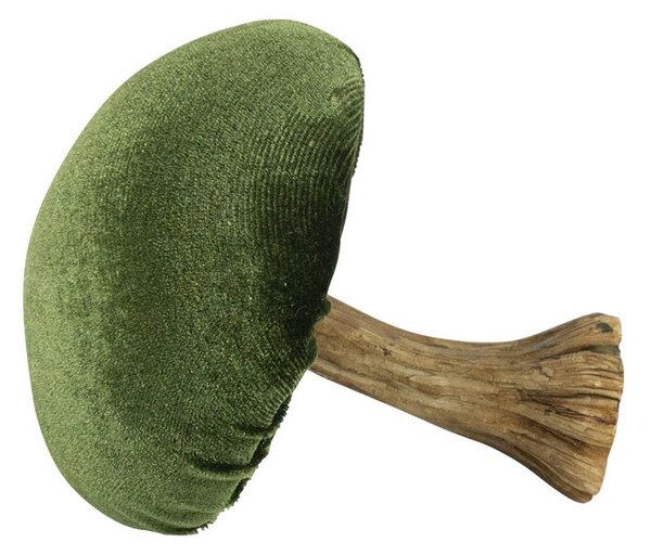Zamatová dekorácia zelená huba Mushroom - 10*10*10cm - Mars & More