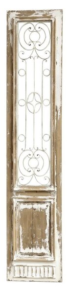 Krémovo-hnedé antik dekoratívny panel na postavenie Sutt French - 41*4*198cm - Chic Antique