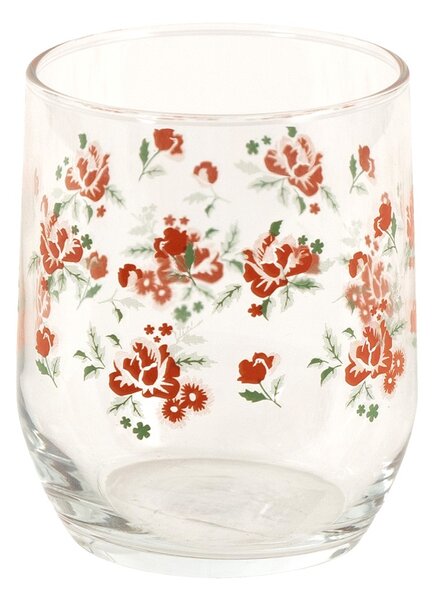 Pohárik s kvetmi Little Rose Collection - Ø 8*9 cm / 300 ml - Clayre & Eef