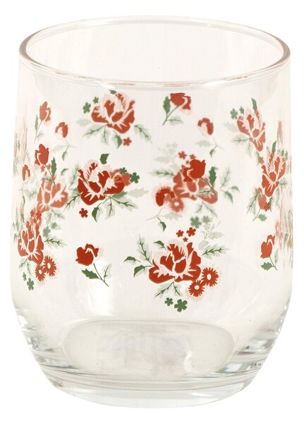 Pohárik s kvetmi Little Rose Collection - Ø 8*9 cm / 300 ml - Clayre & Eef