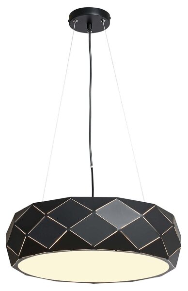 Luster na lanku REUS 3xE27/40W/230V, priemer 47 cm, čierny