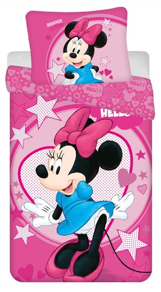 Detské obliečky z mikrovlákna MINNIE HELLO ružové Rozmer obliečky: 70 x 90 cm | 140 x 200 cm
