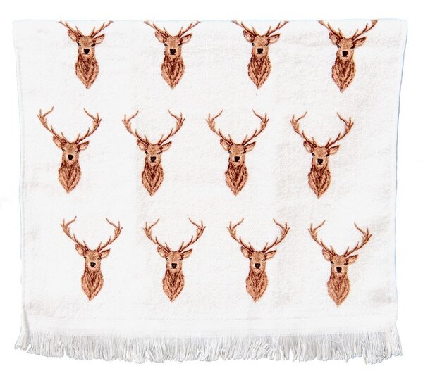 Froté kuchynský uterák s jeleňami Cosy Lodge I - 40*66 cm - Clayre & Eef