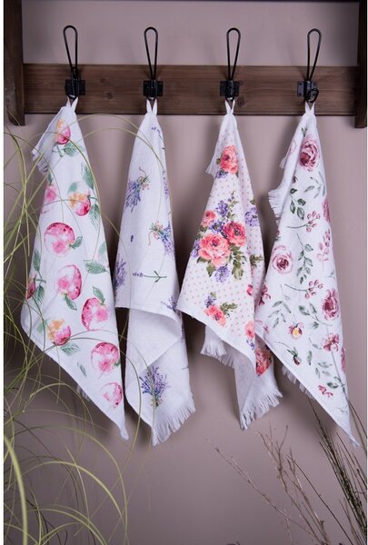 Kuchynský froté uterák s levanduľami Lavander Garden - 40*66 cm - Clayre & Eef