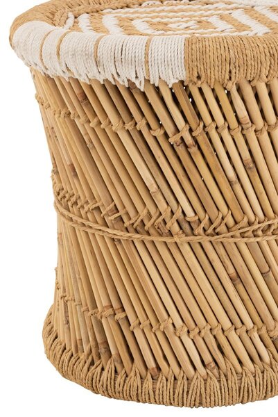 Prírodný bambusový odkladací stolík Stool Bamboo - Ø40*41cm - J-Line by Jolipa