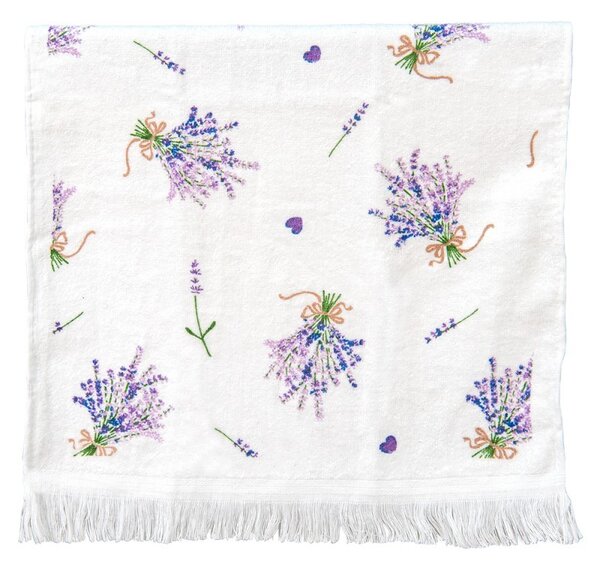 Kuchynský froté uterák s levanduľami Lavander Garden - 40*66 cm - Clayre & Eef