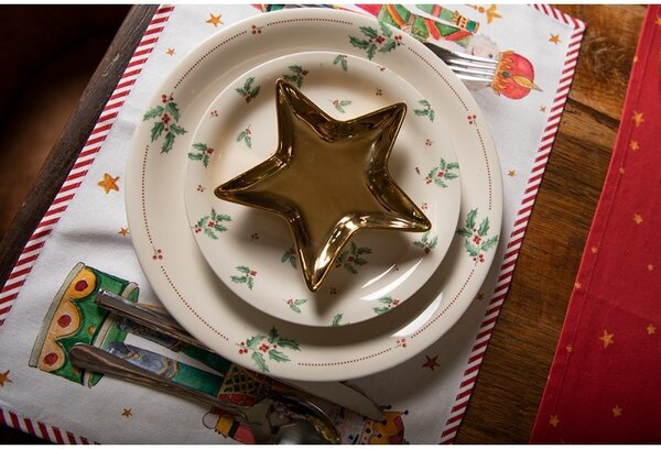Zlatá keramická miska v tvare hviezdy Gold Star - 20 * 19 * 2 cm - Clayre & Eef
