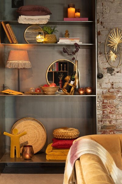Stolová lampa s béžovým tienidlom so strapcami Solange - Ø 30*55 cm/ E27/ 40W - J-Line by Jolipa