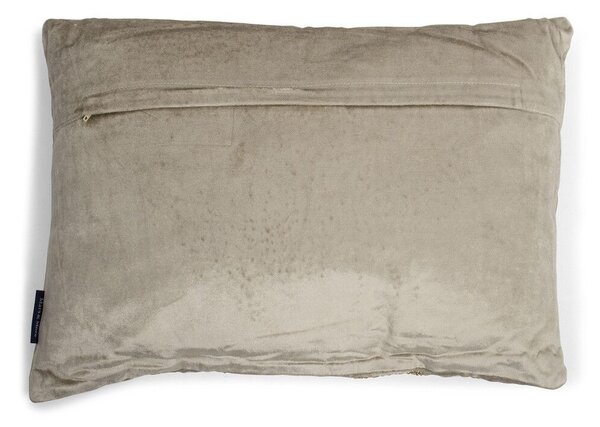 Béžový zamatový vankúš s ornamentmi Paisley beige - 45*15*35cm - Mars & More
