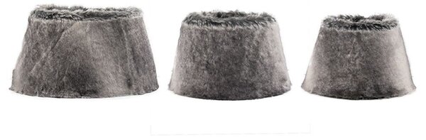Šedé chlpaté tienidlo Wolf grey - Ø25*Ø18*16 cm - Mars & More