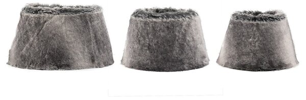 Šedé chlpaté tienidlo Wolf grey - Ø30*Ø20*21 cm - Mars & More