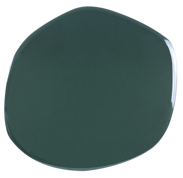 Čierny drevený odkladací stolík so zelenou sklenenou doskou Divo- 54*45*48 cm - Light & Living