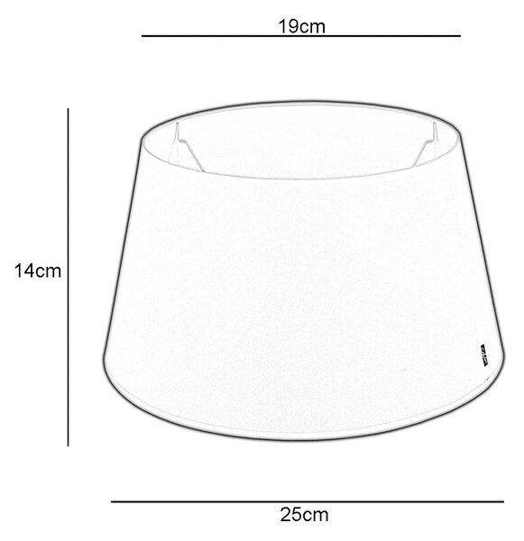 Čierne tienidlo na lampu Eleganza black - Ø25*14cm / E27 - Collectione
