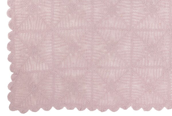 Fialkový bavlnený krajkový obrus Lace violet - 200*135cm - J-Line by Jolipa