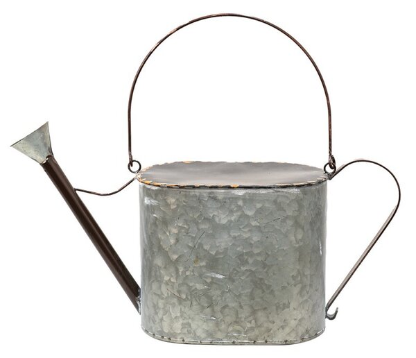 Dekoračná plechová vtáčia búdka v tvare kanvy - 48*20*28/40 cm - Clayre & Eef
