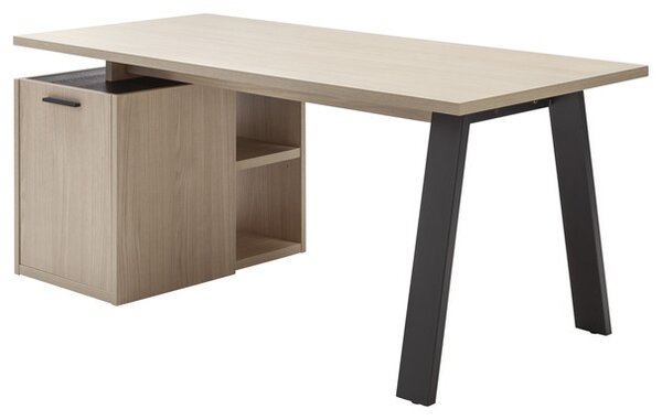 Písací stôl ENNIO dub elegance/antracit, s kontajnerom