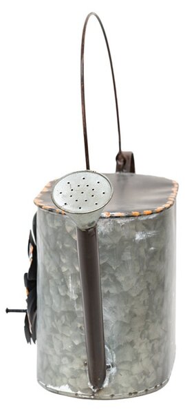 Dekoračná plechová vtáčia búdka v tvare kanvy - 48*20*28/40 cm - Clayre & Eef