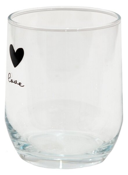 Pohárik so srdiečkom Love Birds - Ø 8*9 cm / 300 ml - Clayre & Eef