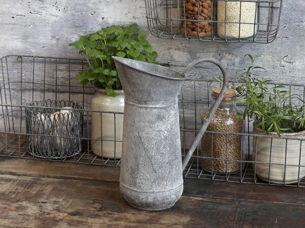 Dekoračné plechový retro džbánik Joug - Ø 10 * 8 cm - Chic Antique