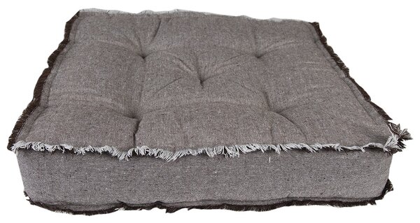 Vyšší šedý podsedák s uchom a krátkym štiepením Sally - 45*45*8 cm - Clayre & Eef