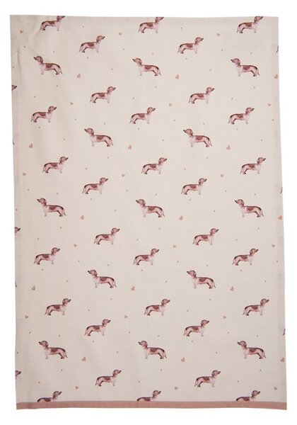 Bavlnená uterka s jazvečíkem Dachshund Love - 50*70 cm - Clayre & Eef