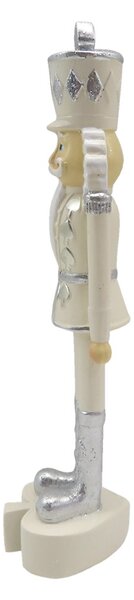 Béžová dekorácia socha Luskáčik - 4*4*17 cm - Clayre & Eef