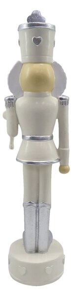 Béžová dekorácia socha Luskáčik s trojlístkom - 9*9*35 cm - Clayre & Eef