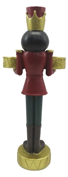 Vianočná dekorácia socha Luskáčik s podnosmi - 12*8*28 cm - Clayre & Eef